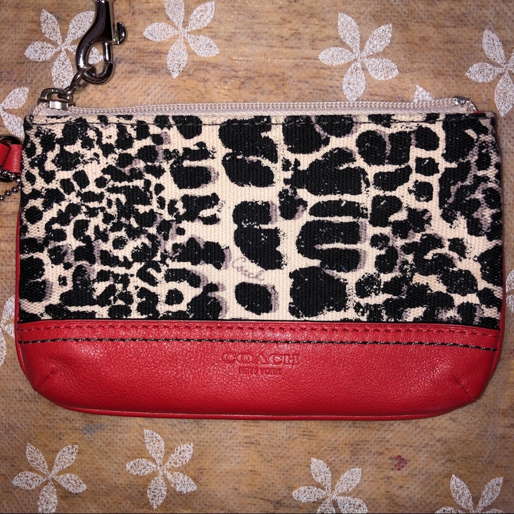 Leopard Coach Wristlet ♥️